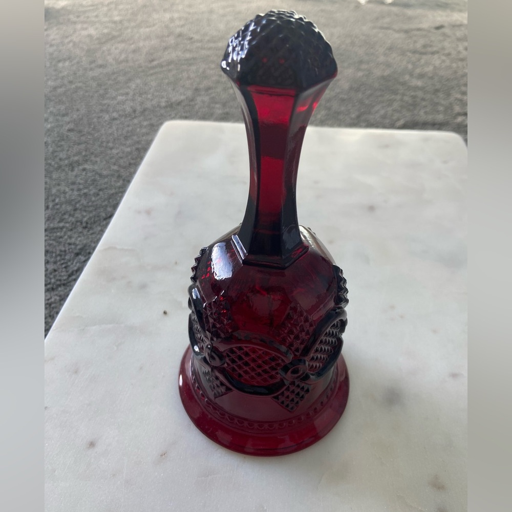 Elegant Red Glass Bell